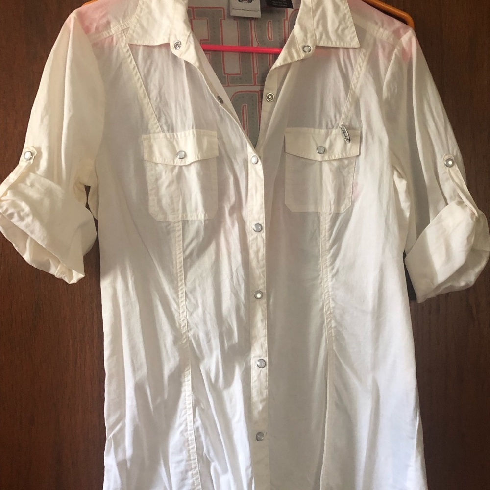 Harley-Davidson White Button Down Shirt